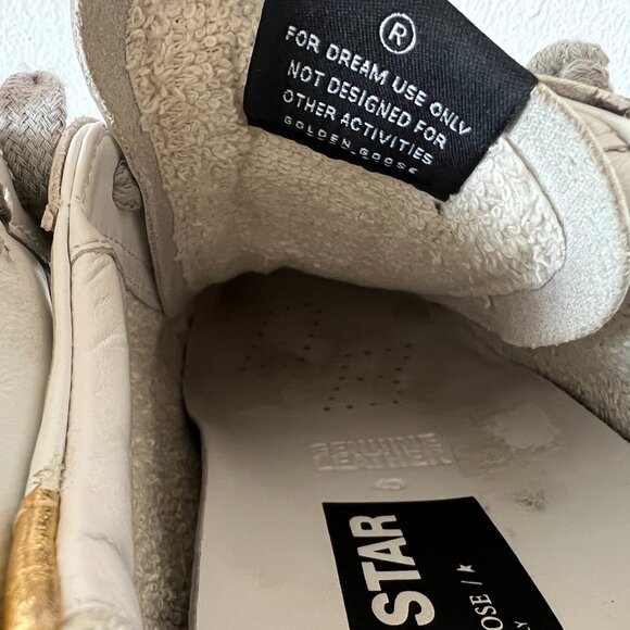 Women's Golden Goose Super-Star with Gold Heel Tab and Stud Lettering - Size 40 - Picture 13 of 16